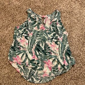 Old Navy tank Top, XXL, white and green